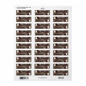 Rustige kerstwinter huwelijksreis etiket (Full Sheet)