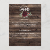 Rustige kerstwinterbruiloft informatiekaartje (Voorkant)