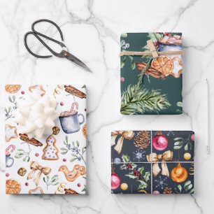 rustige keukenbladen voor ontbijtkoek inpakpapier vel