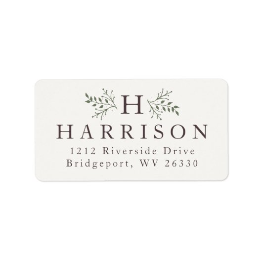 Rustige keur voor retournering van een monogram etiket (Voorkant)