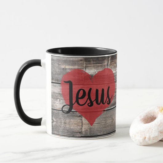 rustige kik I HEART JESUS | Mok (Met donut)