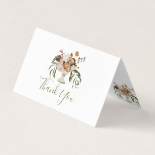 Rustige kleuren bloemen bouquet visitekaartjes