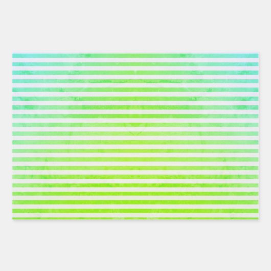 Rustige, kleurrijke strips inpakpapier vel (Voorkant 3)