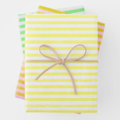 Rustige, kleurrijke strips inpakpapier vel (In situ)