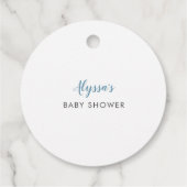 Rustige Koe Boy Baby shower Bedankjes Labels (Achterkant)