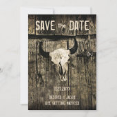 Rustige Koe van het Westerne huwelijk slaat de dat Save The Date (Voorkant)