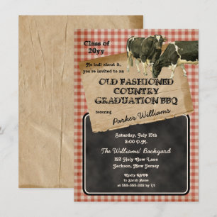 Rustige Koeien Rundf Backyard Afstudeerder Cookout Kaart