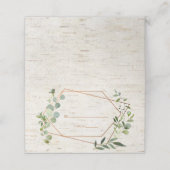 Rustige koperen Geometrische Eucalyptus Birch Wedd (Buitenkant ongevouwen)