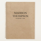 Rustige Kraft Brown Paper Simple Professional Planner (Voorkant)