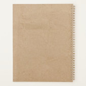 Rustige Kraft Brown Paper Simple Professional Planner (Achterkant)