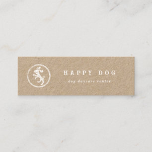 Rustige kraft dansende hond logo mini visitekaartj visitekaartje
