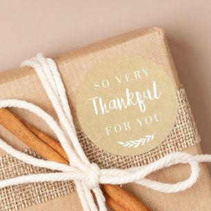 Rustige Kraft Herfst Thanksgiving Cadeau Ronde Sticker