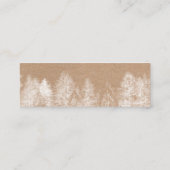 Rustige kraft Herfst winter dennenlicht trouwdetai Mini Visitekaartje (Achterkant)