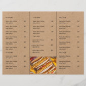 Rustige Kraft Restaurant Afhaalmenu Ontwerp (Achterkant)