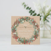 Rustige krans Kerstfeest Kaart (Staand voorkant)