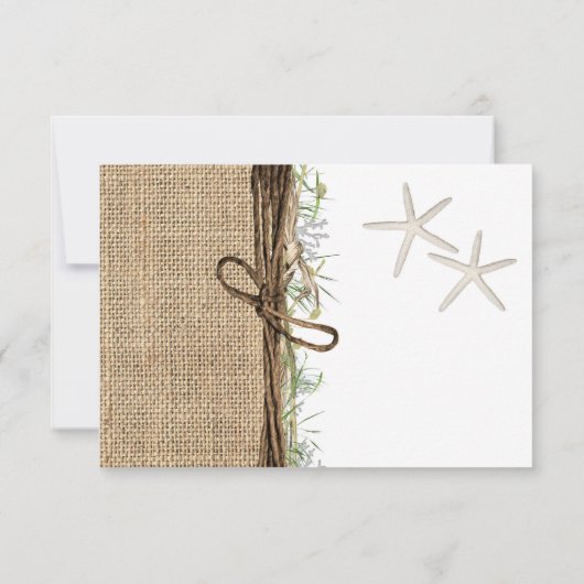 Rustige kuststrook strandbrauwweduwschap RSVP Kaart (Achterkant)