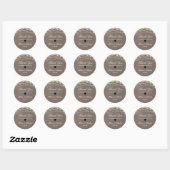 Rustige Lace String Light Calligraphy Hartelijk da Ronde Sticker (Vel)