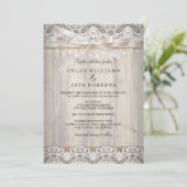 Rustige  Lace Wood Weddenschappen Kaart (Staand voorkant)