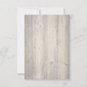 Rustige  Lace Wood Wedding Save the Date (Achterkant)