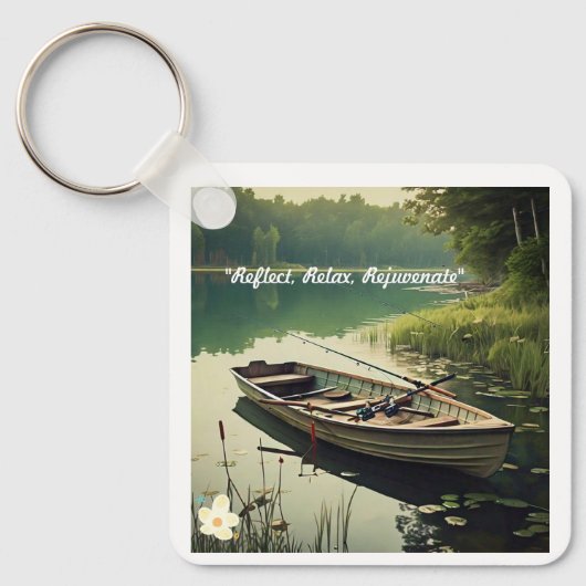 "Rustige Lake Serenity" Sleutelhanger (Voorkant)
