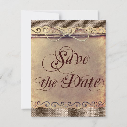 Rustige Land  Sla de datumkaarten op Save The Date (Achterkant)