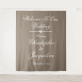 Rustige Land Weddenschap Aangepaste namen Stone Ba Wandkleed (Voorkant)