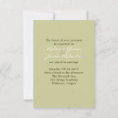 rustige land - wildbloem - bruiloft met witte berk kaart (Achterkant)