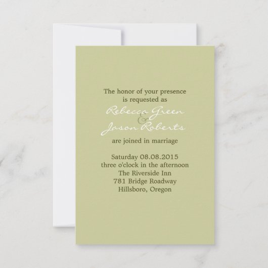 rustige land - wildbloem - bruiloft met witte berk kaart (Achterkant)