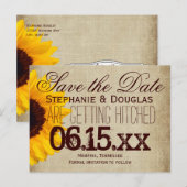 Rustige Land Zonnebloem Sparen de Briefkaarten van (Voorkant / Achterkant)