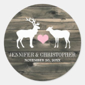 Rustige landbok- en neonenvelop ronde sticker (Voorkant)