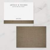 Rustige landburlap-advieskaarten informatiekaartje (Voorkant / Achterkant)