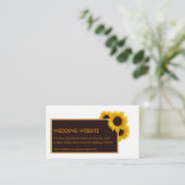 Rustige landelijke zonnebloemen - website over het informatiekaartje (Staand voorkant)