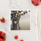 Rustige landenbomen en lichte ridderingen servet (Insitu)