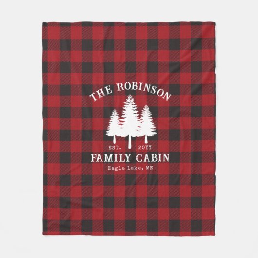 Rustige landengezinskool rode buffels fleece deken (Voorkant)