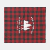 Rustige landengezinskool rode buffels fleece deken (Voorkant (Horizontaal))