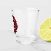 Rustige landengezinskool rode buffels shot glas (Rechts)