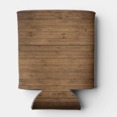 Rustige landengroep Cabin Trees Wood Plank Afdrukk Blikjeskoeler (Achterkant)