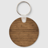 Rustige landengroep Cabin Trees Wood Plank Afdrukk Sleutelhanger (Achterkant)