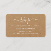 Rustige landenKraft Simple Script RSVP Informatiekaartje (Voorkant)