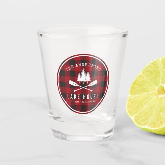 Rustige Landenmeer Boomboom Red Buffalo Pset Shot Glas (Voorkant)