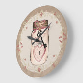 Rustige landmoeraslandmuts: jar Love Key Wall klok (Hoek)