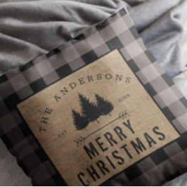 Rustige landnaam Merry Kerstmis Pset Kussen