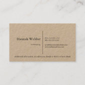 Rustige landschapsbomen logo groen kraftpapier visitekaartje (Achterkant)