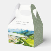 Rustige landschapsbruiloft bij het meer van het do bedankdoosjes (Achterkant)