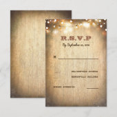 Rustige landtekenlights Wedding RSVP-kaarten RSVP Kaartje (Voorkant / Achterkant)