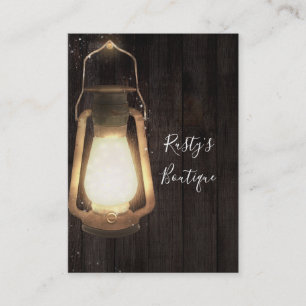 Rustige Lantaarn Light Brown Wood Farmhouse Barn Visitekaartje