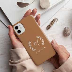 Rustige Laurel Script Monogram naam Case-Mate iPhone 14 Pro Max Hoesje