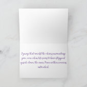 Rustige Lavendelvelden Inspirerende Groet Kaart (Binnen)