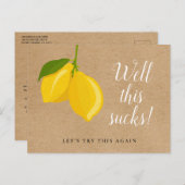 Rustige Lemons Verander de Datum Uitgestelde Gebeu Aankondigingskaart (Voorkant / Achterkant)