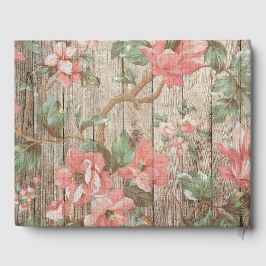 Rustige lente-bloei-weddenschap gastenboek (Achterkant)